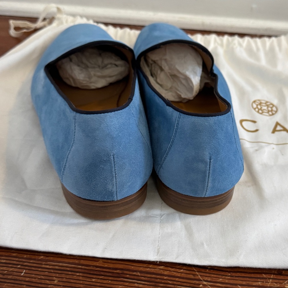 Socapri Men's Blue Suede Loafers Shoes New 12 w/ Dustbag - Picture 3 of 11